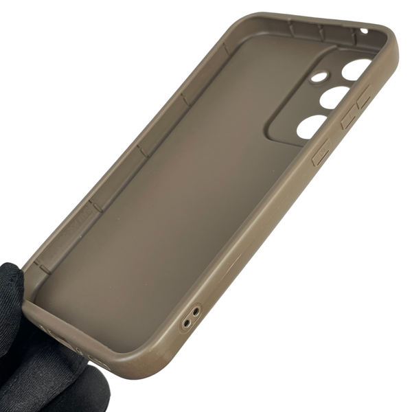 Чехол силиконовый Soft Touch с 3D принтом Майнкрафт для Samsung Galaxy A35 5G (SM-A356B) коричневый (Полная защита камеры) 0041267 фото
