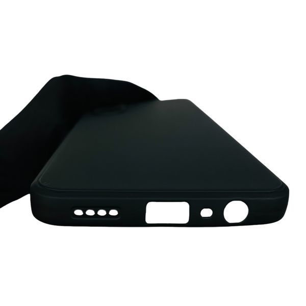 Чехол для Realme C33 однотонный с квадратными гранями с защитой камеры на реалми с33 чёрный 0001535 фото