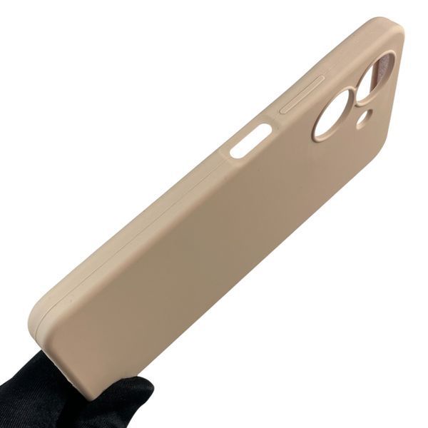 Чохол для Xiaomi Redmi 13C силіконовий з мікрофіброю нековзний на сяомі редмі 13с пудровий 0032595 фото