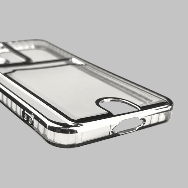 Чехол для Samsung Galaxy S23 (SM-S911B) с серебряной окантовкой с карманом для карт на самсунг с23 серебряный 0013105 фото