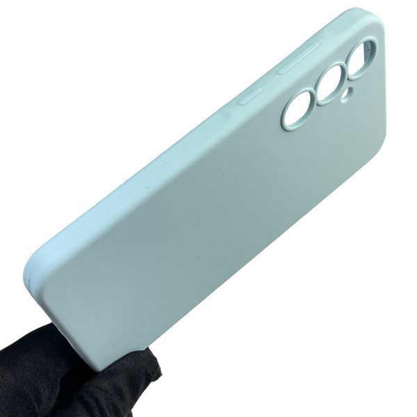 Чохол для Samsung Galaxy A35 5G (SM-A356B) силіконовий з мікрофіброю нековзний на самсунг а35 5г блакитний 0031945 фото