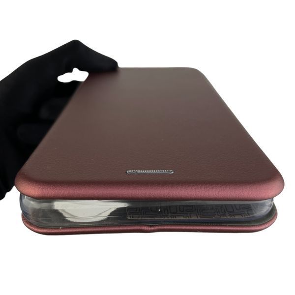 Чохол-книжка для OPPO A58 4G з підставкою на оппо а58 4г бордова 0001627 фото