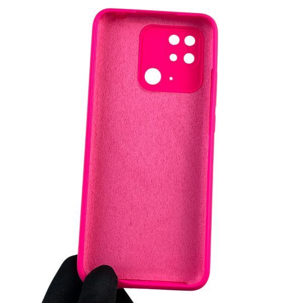 Чохол для Xiaomi POCO C40 силіконовий з мікрофіброю нековзний на сяомі поко с40 малиновий 0032453 фото