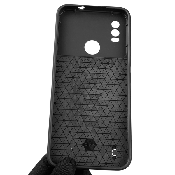 Чехол для Nokia C21 Plus бронированный с кольцом со шторкой на нокиа с21 плюс чёрный rg1 0015659 фото
