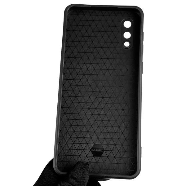 Чохол Samsung Galaxy A02 SM-A022G броньований з кільцем зі шторкою на самсунг а02 чорний 0008421 фото