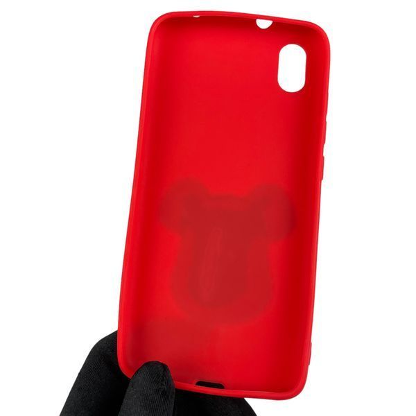 Чехол для Xiaomi Redmi 7A детский с мишкой на сяоми редми 7а красный 0002629 фото