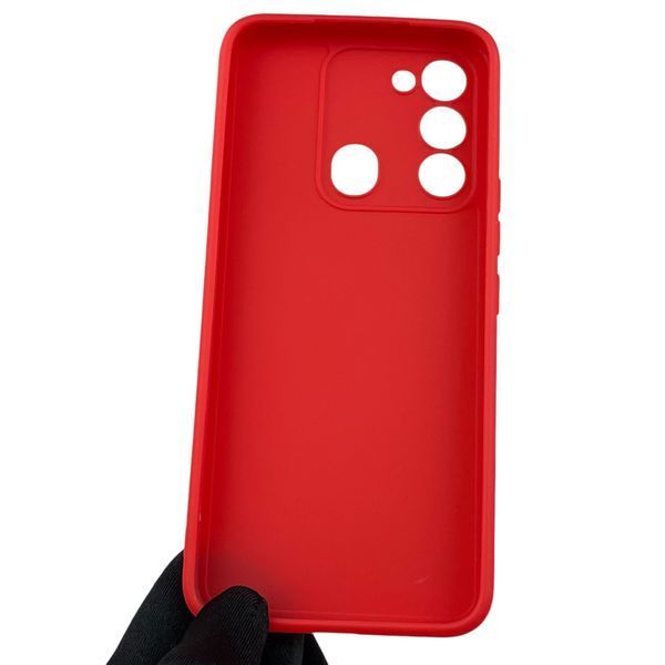 Чохол для TECNO Spark 8C (KG5n) з квадратними гранями із захистом камери на техно спарк 8с червоний 0012662 фото