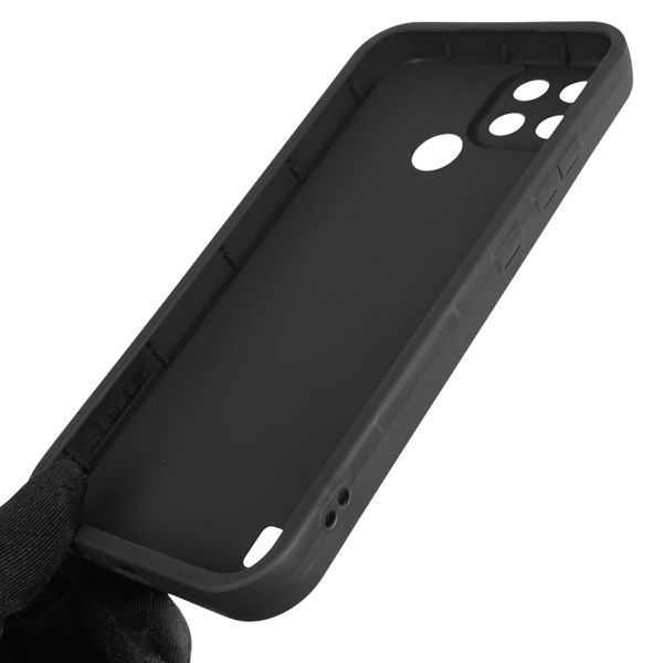 Чехол силиконовый оригинальный Soft Touch с 3D принтом смешного теда мишки для Realme C21Y черный (Полная защита камеры) 0048518 фото