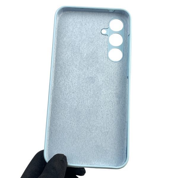 Чохол для Samsung Galaxy A35 5G (SM-A356B) силіконовий з мікрофіброю нековзний на самсунг а35 5г блакитний 0031945 фото