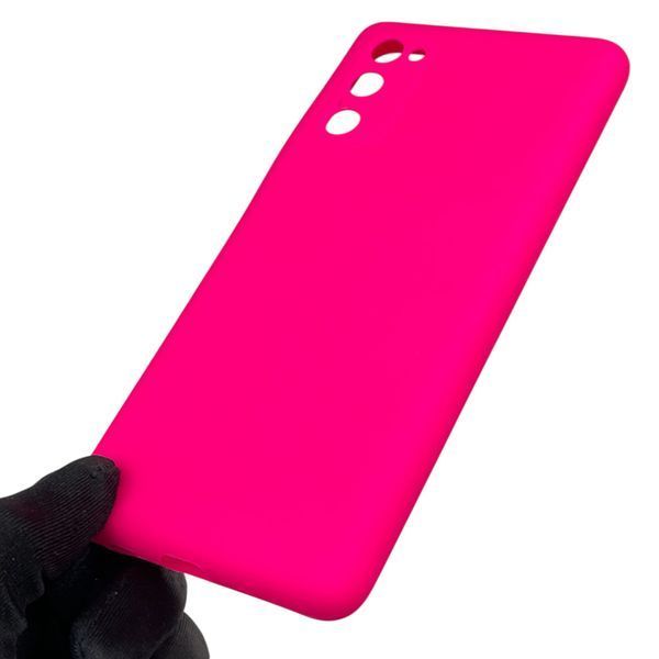 Чехол для Samsung Galaxy S20 FE (SM-G780G) силиконовый с микрофиброй нескользящий на самсунг с20 фе малиновый 0032170 фото