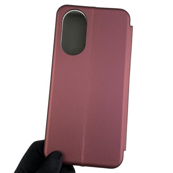 Чохол-книжка для OPPO A58 4G з підставкою на оппо а58 4г бордова 0001627 фото
