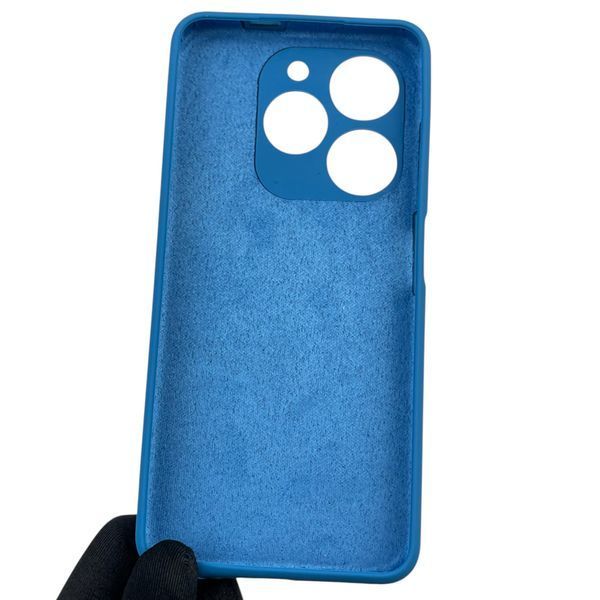Чохол для TECNO Spark Go 2024 (BG6) силіконовий з мікрофіброю нековзний на техно спарк го 2024 синій 0032296 фото