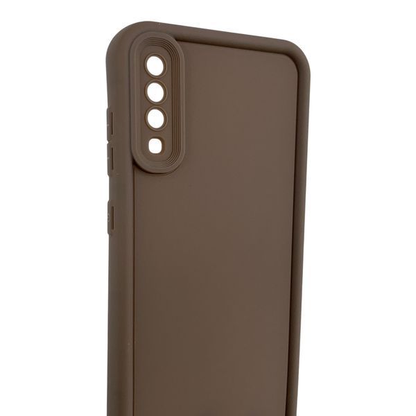 Чехол силиконовый Soft Touch для Samsung Galaxy A70 коричневый (Полная защита камеры) 0054003 фото