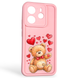 Чохол силіконовий оригінальний Soft Touch з 3D принтом милий ведмедик для Xiaomi Redmi Note 14 4G EU рожевий (Повний захист камери) 0043860 фото 1