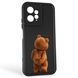 Чехол силиконовый оригинальный Soft Touch с 3D принтом смешного теда мишки для Xiaomi Redmi Note 12 4G черный (Полная защита камеры) 0049020 фото 1