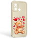 Чохол силіконовий оригінальний Soft Touch з 3D принтом милий ведмедик для Xiaomi Redmi 11A молочний (Повний захист камери) 0043918 фото 1