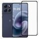 Захисне скло для телефона Motorola G86 5G протиударне на весь екран прозоре з чорною рамкою 0053803 фото 1