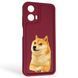 Чохол силіконовий Soft Touch з 3D принтом мему сібу для Motorola Moto G24 (PB1E0003RS) бордовий (Повний захист камери) 0048037 фото 1
