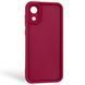 Чехол силиконовый Soft Touch для Samsung Galaxy A03 Core бордовый (Полная защита камеры) 0053953 фото 1