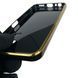 Чохол для Vivo Y53S з кільцем-підставкою із золотою окантовкою на віво у53с чорний gs1 0021152 фото 2