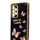 Чехол для Samsung Galaxy A53 5G (SM-A536E) с принтом золотые бабочки с защитой камеры с золотой окантовкой 0059477 фото 4