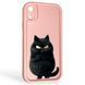 Чехол силиконовый Soft Touch с 3D принтом злой котик для Apple iPhone Xr розовый (Полная защита камеры) 0047171 фото 1