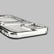 Чехол для Apple iPhone 12 с серебряной окантовкой с карманом для карт на айфон 12 серебряный 0012992 фото 5