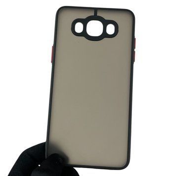 Чохол для Samsung Galaxy J7 2016 (SM-J710) матовий з високими бортами з захистом камери на самсунг дж7 2016 чорний 0013408 фото