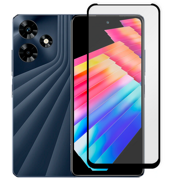 Захисне скло 6D OG для телефона Infinix Hot 30 повноекранне протиударне на інфінікс хот 30 чорне 0013984 фото