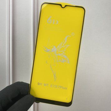 Защитное стекло для телефона Motorola Moto E7 противоударное полноэкранное на моторола е7 чёрное 0000685 фото