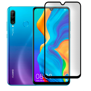 Защитное стекло МАТОВОЕ для телефона Huawei P30 Lite противоударное полноэкранное на хуавей п30 лайт черное 0038982 фото