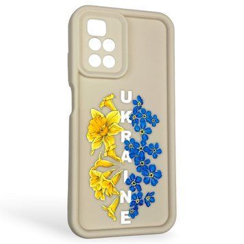 Чехол силиконовый Soft Touch с 3D принтом для Xiaomi Redmi 10 молочный (Полная защита камеры) 0042142 фото
