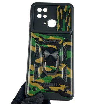 Чехол для Xiaomi POCO C40 бронированный камуфляжный военный на сяоми поко с40 зелёный 0008329 фото