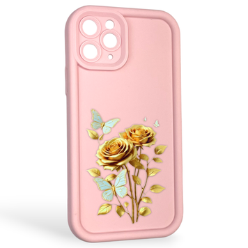 Чехол силиконовый Soft Touch с 3D принтом женским для Apple iPhone 11 Pro розовый (Полная защита камеры) 0042448 фото