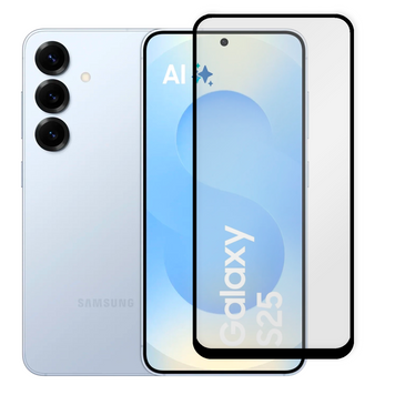 Защитное стекло для телефона Samsung Galaxy S25 (SM-S931B) противоударное полноэкранное на самсунг с25 черное 0038360 фото