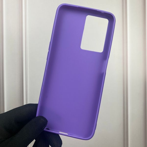 Чехол для OPPO A57s 4G однотонный матовый силиконовый на оппо а57с сиреневый 0000131 фото