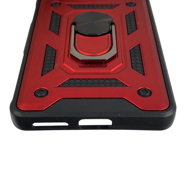 Чохол протиударний для Xiaomi Poco F4 GT з магнітною пластиною зі шторкою на камері червоний 0050798 фото
