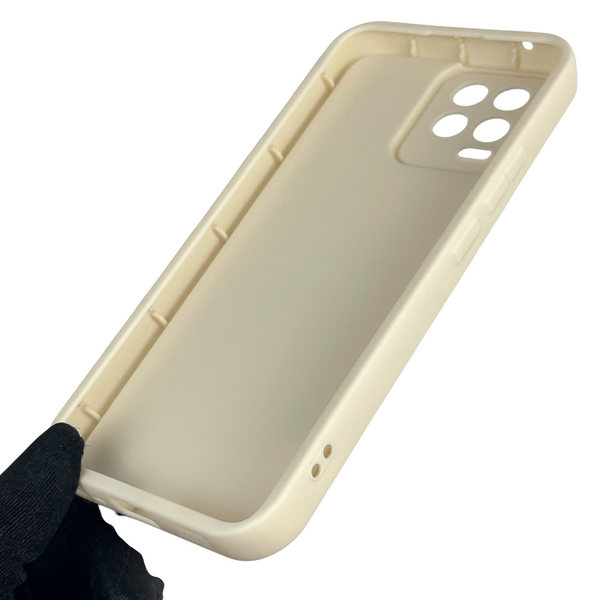 Чохол силіконовий Soft Touch з 3D принтом для Realme 8 молочний (Повний захист камери) 0041828 фото