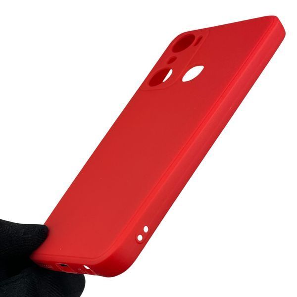 Чехол для Infinix Hot 20i с квадратными гранями с защитой камеры на инфиникс хот 20ай красный 0012348 фото