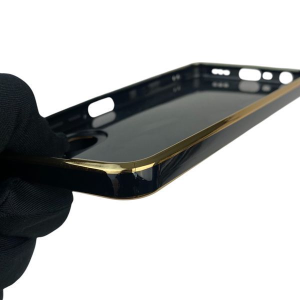 Чохол для OPPO A18 4G (CPH2591) з кільцем MagSafe із золотою окантовкою на оппо а18 чорний gs1 0021311 фото
