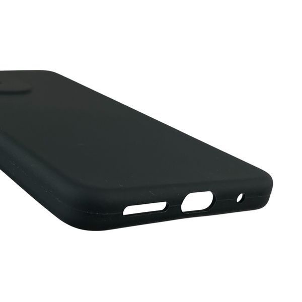 Чохол для Motorola E14 силіконовий з мікрофіброю нековзний на моторола е14 чорний 0031690 фото