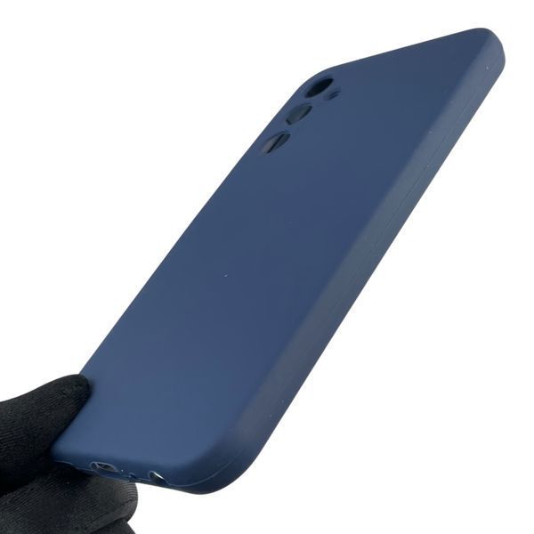 Чохол для Samsung Galaxy A24 (SM-A245F) силіконовий з мікрофіброю нековзний на самсунг а24 темно-синій 0031872 фото