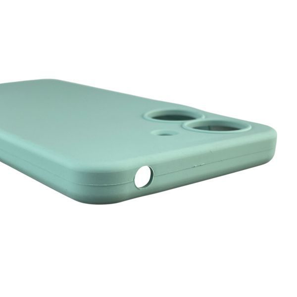 Чехол для Xiaomi Redmi 13C силиконовый с микрофиброй нескользящий на сяоми редми 13с бирюзовый 0032596 фото