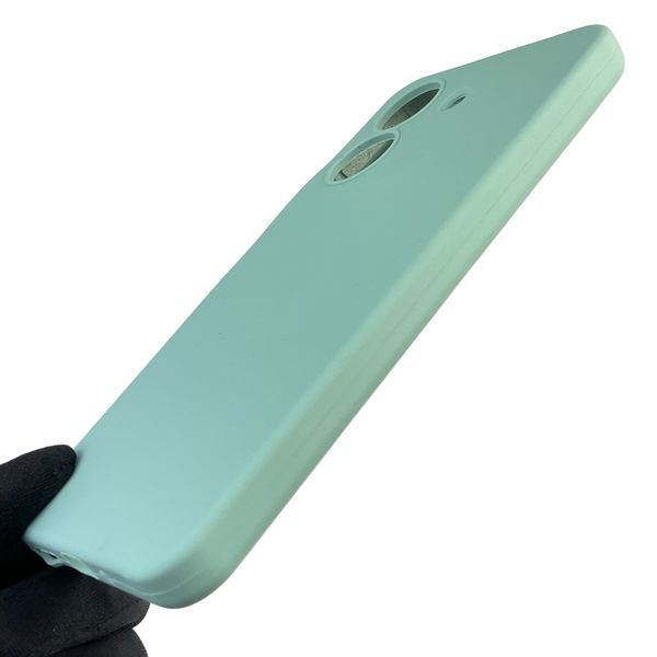 Чехол для Xiaomi Redmi 13C силиконовый с микрофиброй нескользящий на сяоми редми 13с бирюзовый 0032596 фото