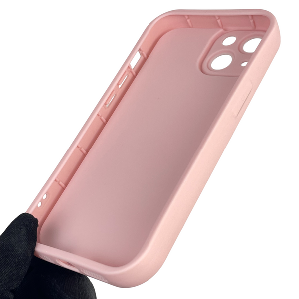 Чохол силіконовий Soft Touch з 3D принтом для Apple iPhone 13 рожевий (Повний захист камери) 0041721 фото