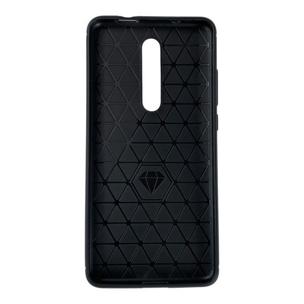 Чехол для телефона Xiaomi Mi 9T карбоновый противоударный с высокими бортами черный 0052281 фото