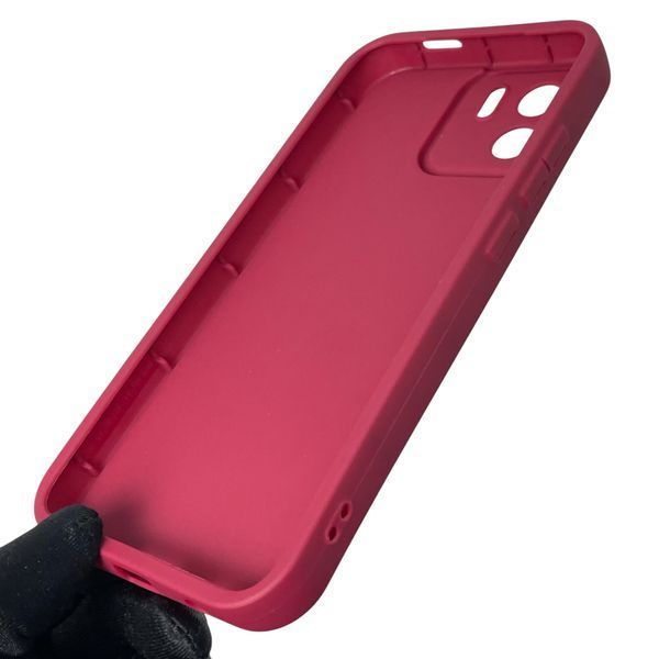 Чехол силиконовый Soft Touch с 3D принтом мема сибу для Xiaomi Redmi A1 бордовый (Полная защита камеры) 0048153 фото
