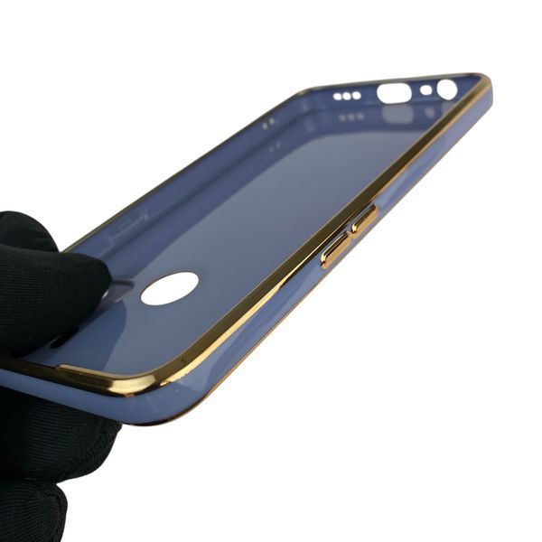 Чохол для OPPO A53 з кільцем MagSafe із золотою окантовкою на оппо а53 синій gs1 0022200 фото