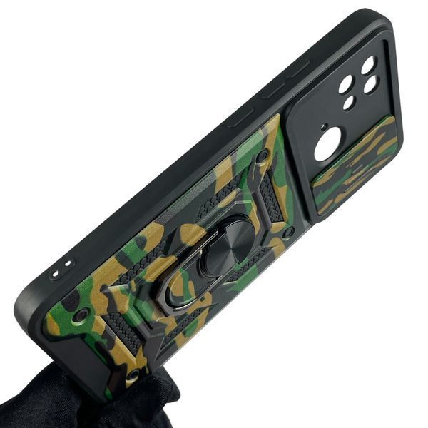 Чохол для Xiaomi POCO C40 броньований камуфляжний військовий на сяомі поко з40 зелений 0008329 фото