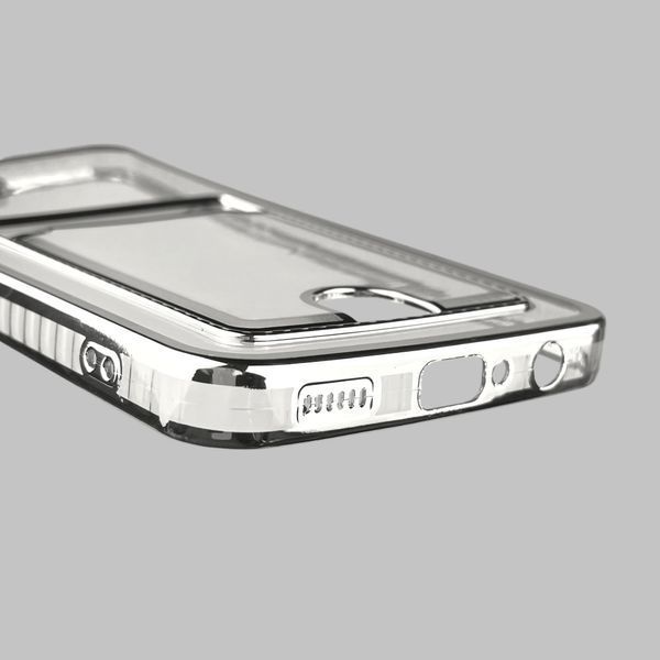 Чохол для Samsung Galaxy A05 (SM-A055) зі срібною окантовкою з кишенькою для карток на самсунг а05 срібний 0013052 фото
